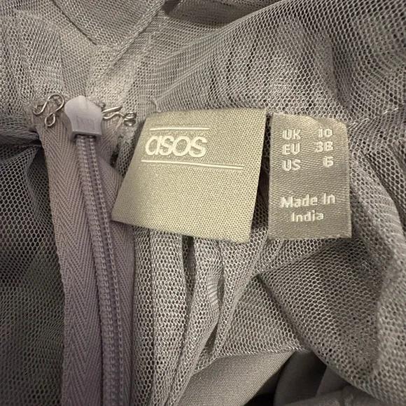 ASOS Gray Dress with White Floral Details - Picture 4 of 6